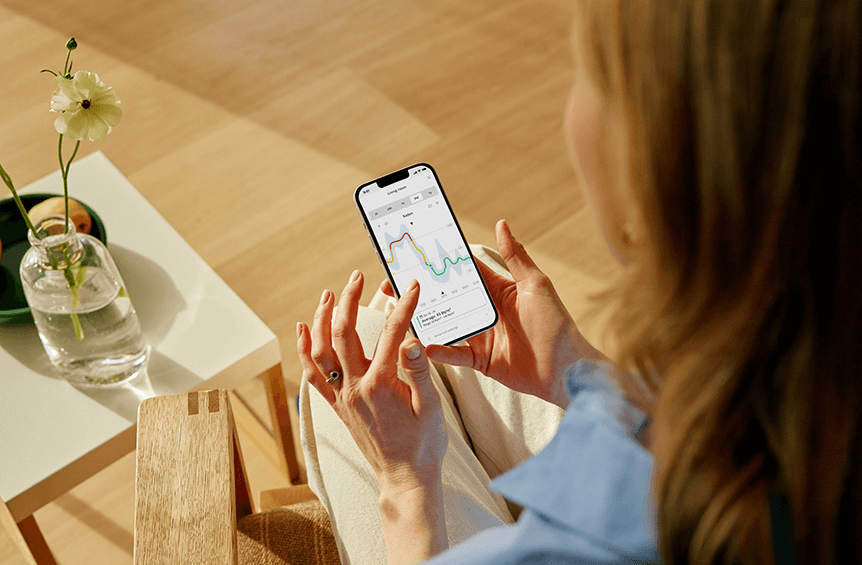 person monitoring air quality