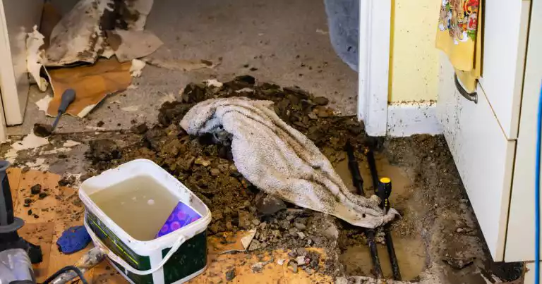 flooded homes from burst pipes due to cold weather