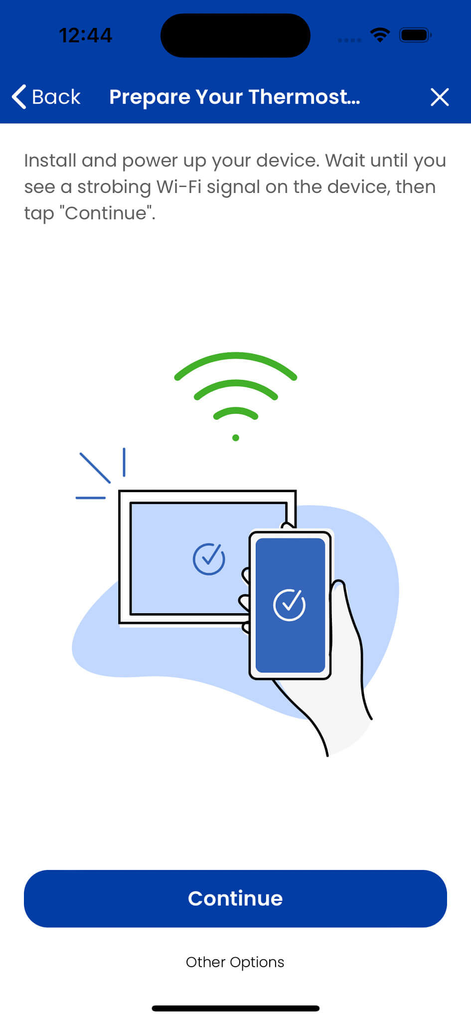 aprilaire wi fi thermostat app install device 1 screen user guide photo