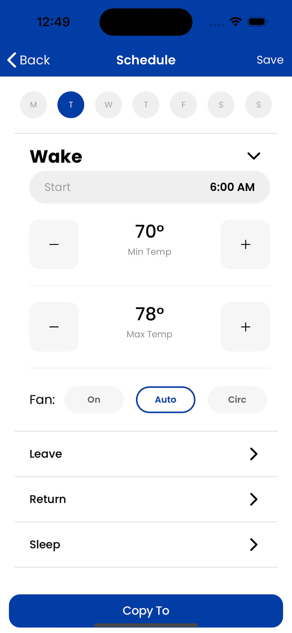 aprilaire wi fi thermostat app schedule 1 screen user guide photo