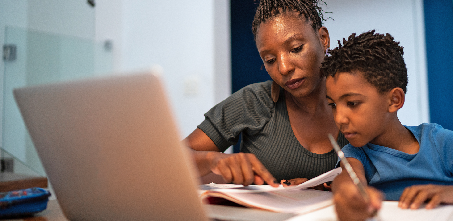 You Can Prepare for a Healthier Future - Mother and son doing homework