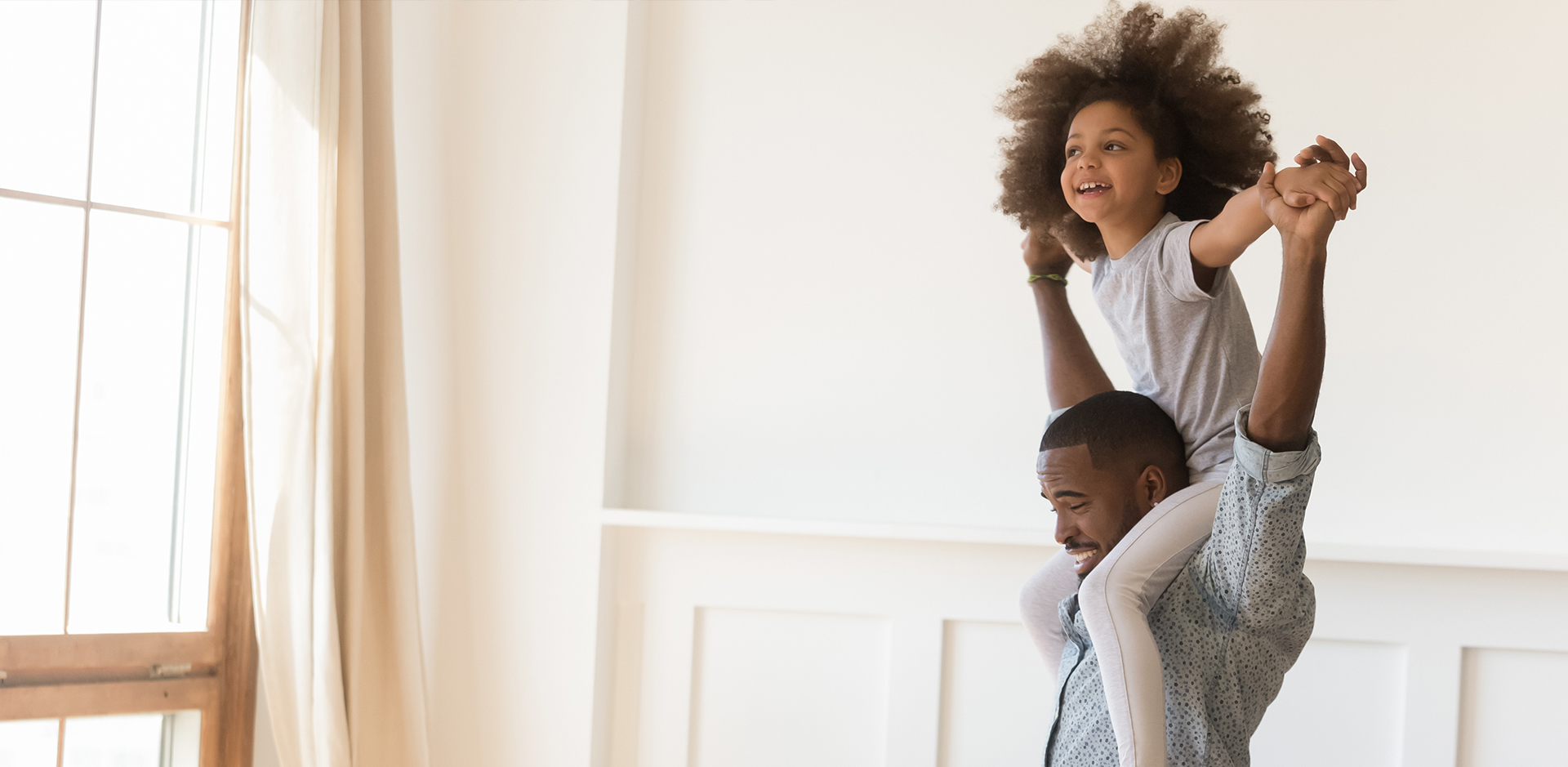 Father and Daughter Laughing