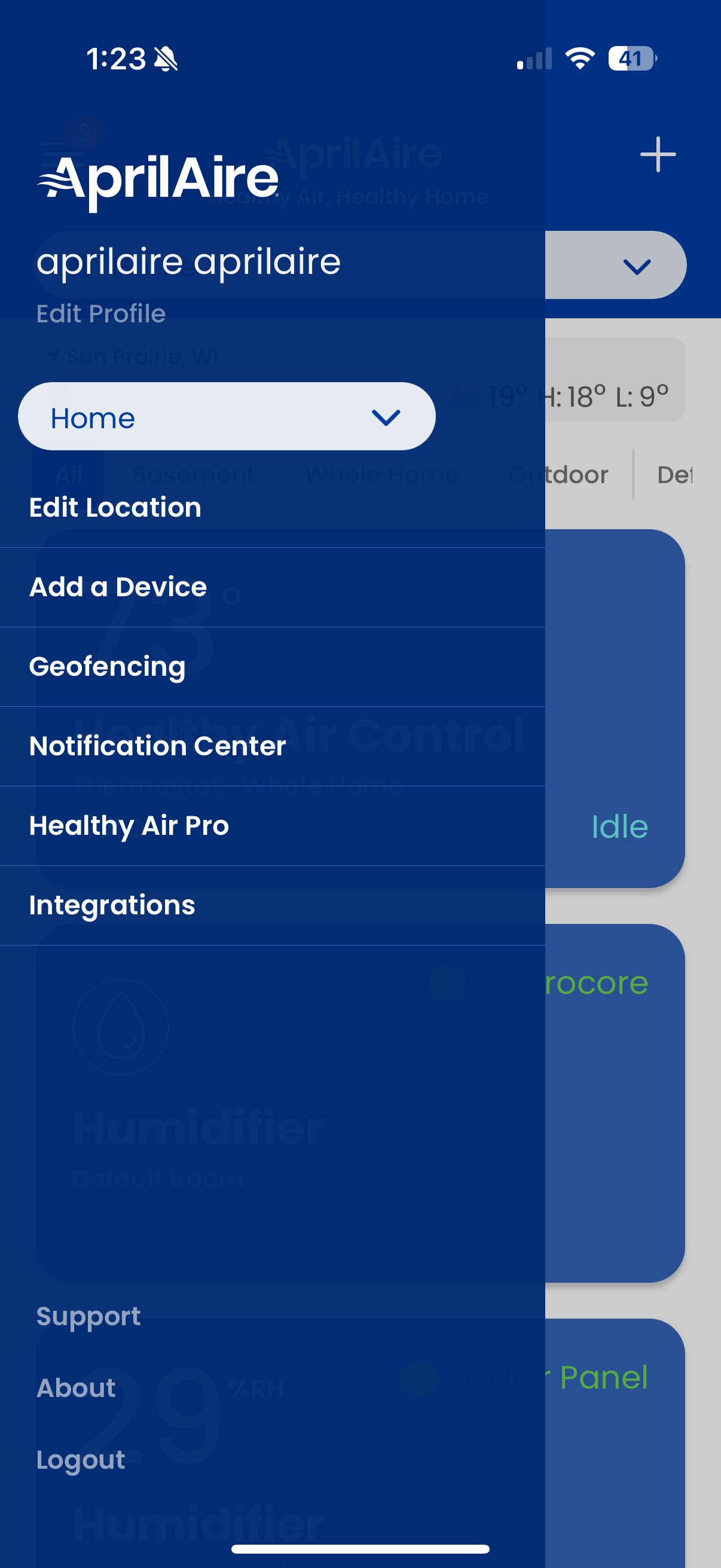 Edit or Add Healthy Air Pro Screen 1