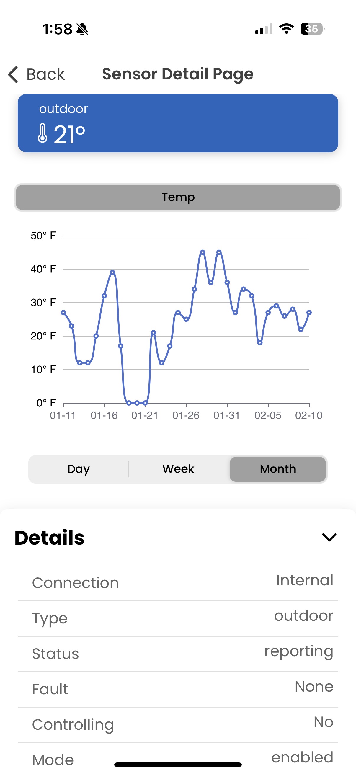 Sensor Data Screen 2