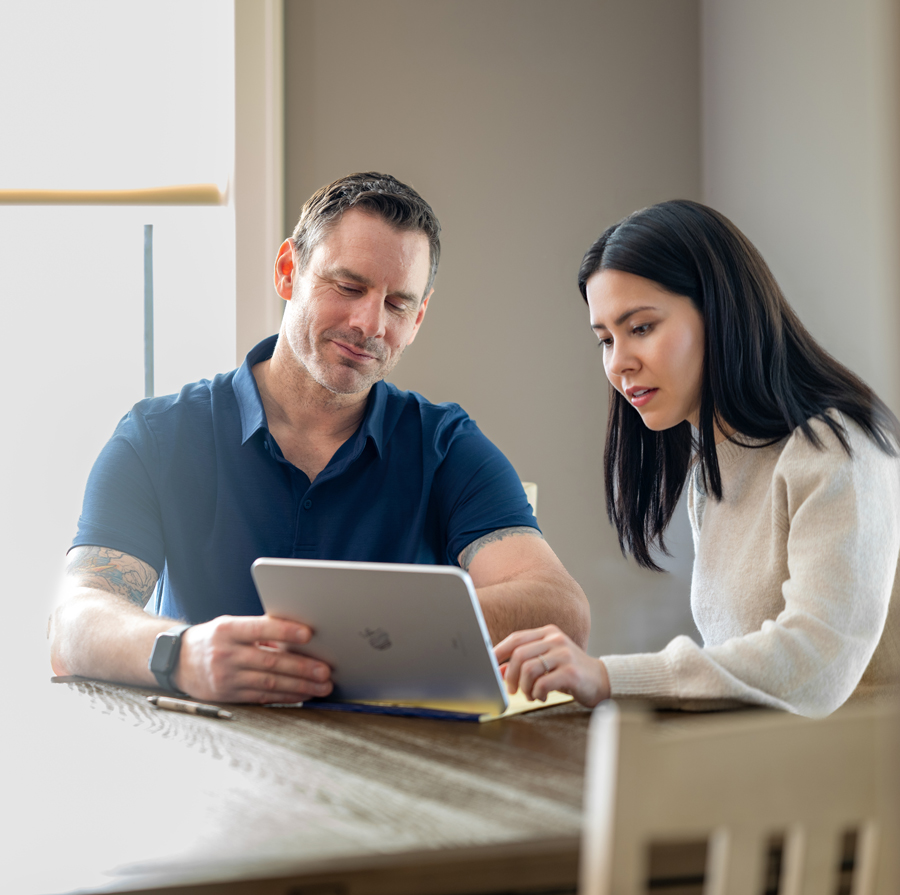 Family choosing AprilAire Pro