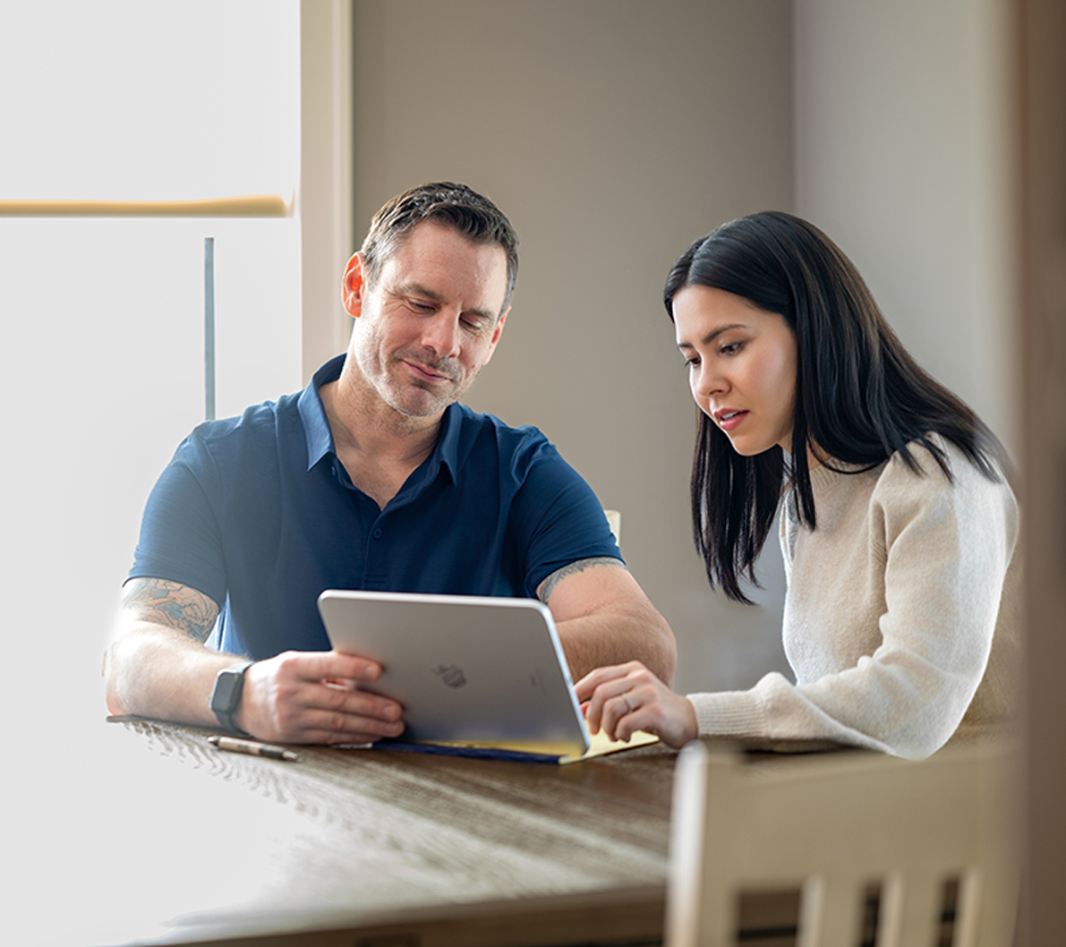 Family choosing AprilAire Pro