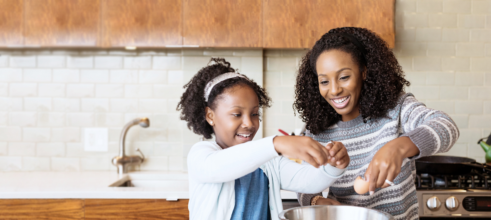 Mother and Daughter Baking