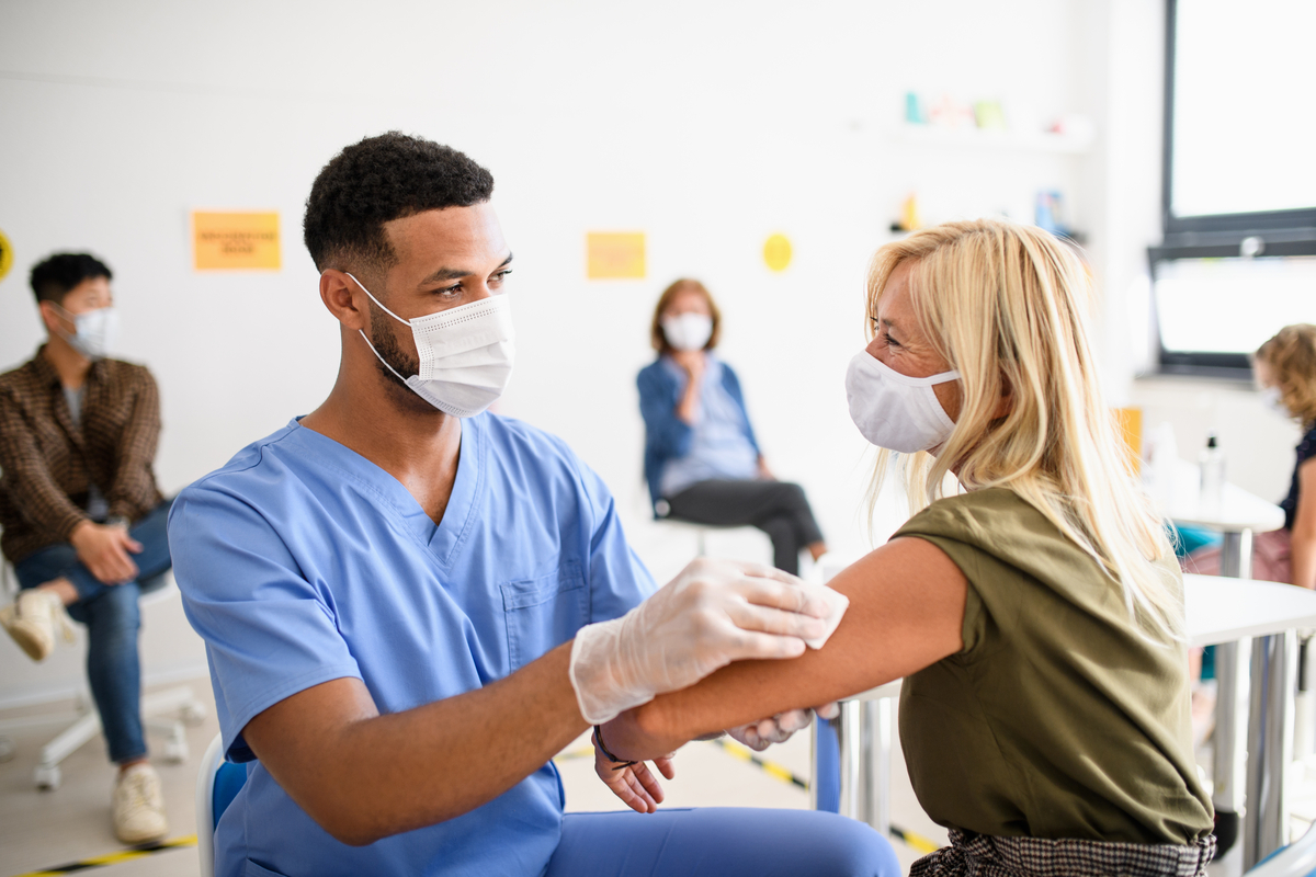 Woman Getting Vaccinated