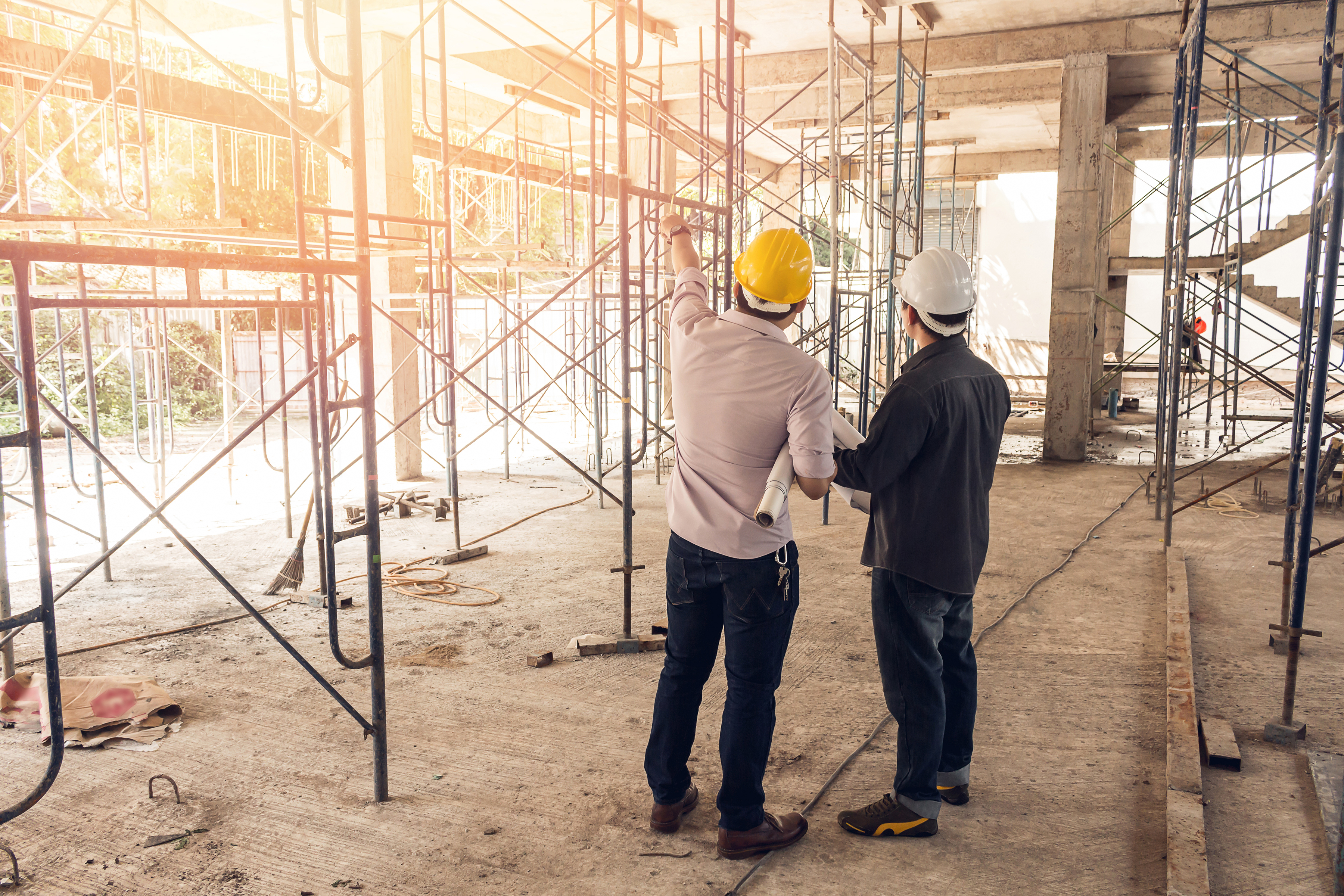 Builders at Construction Site