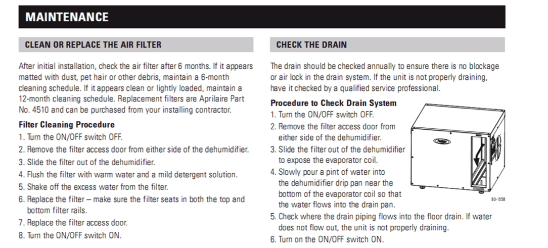 Aprilaire Orifice Chart