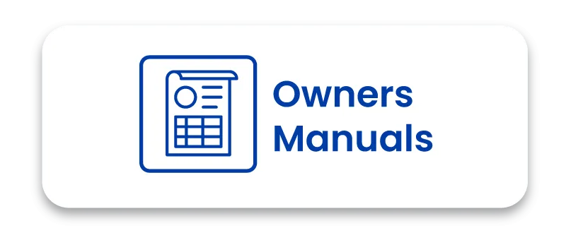 Owners Manuals icon featuring a line-art illustration of a document with a table and text charts.