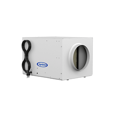 Self-contained AprilAire 300 evaporative humidifier unit designed for ductless homes with a 13 GPD capacity.